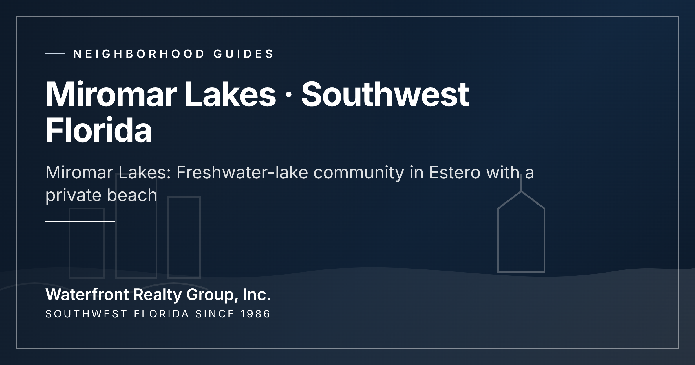Miromar Lakes: Freshwater-lake community in Estero with a private beach
